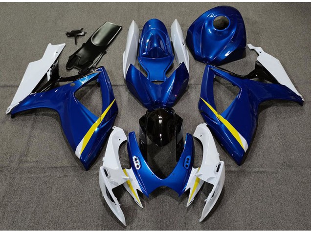 06-07 Azul Brillante Blanco & Amarillo GSXR 600-750 Carenado 06-07 Azul Brillante Blanco & Amarillo GSXR 600-750 Carenado