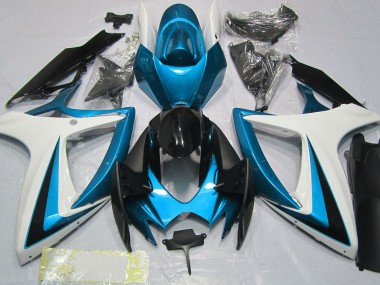 06-07 Azul Claro & Blanco GSXR 600-750 Carenado