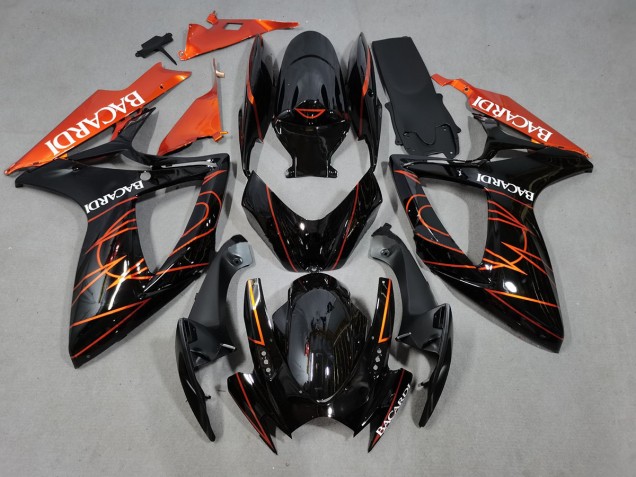 06-07 Bacardi Negro & Naranja GSXR 600-750 Carenado 06-07 Bacardi Negro & Naranja GSXR 600-750 Carenado