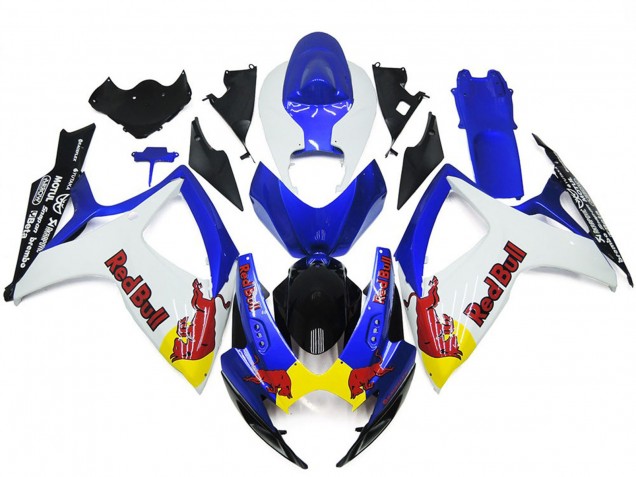 06-07 Blanco & Azul Rojo Toro Personalizado GSXR 600-750 Carenado 06-07 Blanco & Azul Rojo Toro Personalizado GSXR 600-750 Carenado