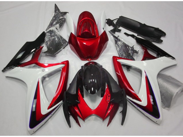06-07 Degradado Rojo & Blanco GSXR 600-750 Carenado 06-07 Degradado Rojo & Blanco GSXR 600-750 Carenado