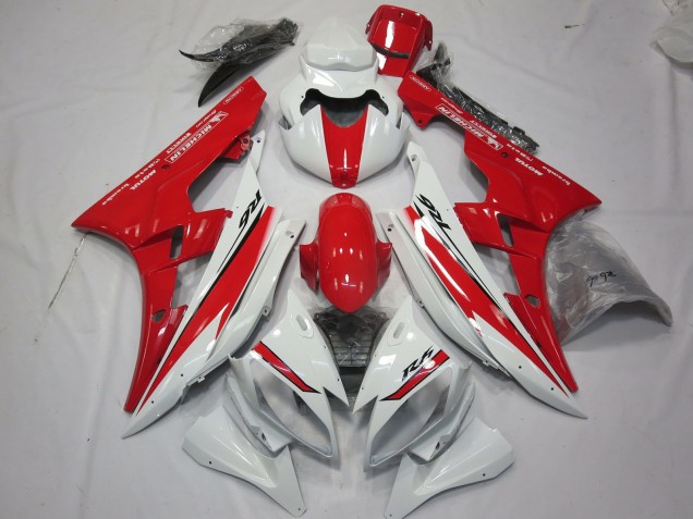 06-07 Diseño De Estilo Rojo Blanco R6 Carenado 06-07 Diseño De Estilo Rojo Blanco R6 Carenado