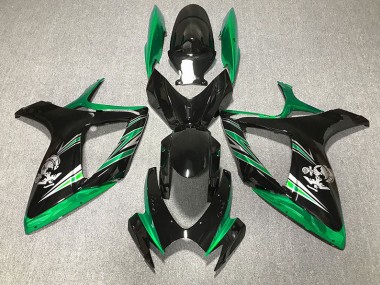 06-07 Diseño Verde Brillante & Negro GSXR 600-750 Carenado