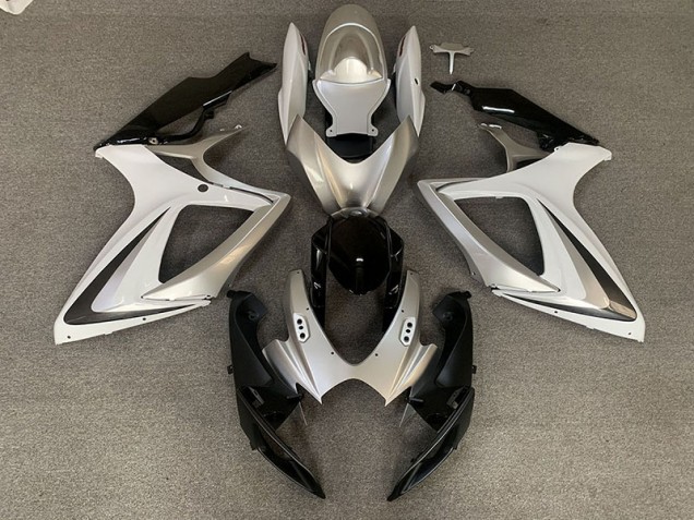 06-07 Estilo Blanco Plateado OEM GSXR 600-750 Carenado 06-07 Estilo Blanco Plateado OEM GSXR 600-750 Carenado