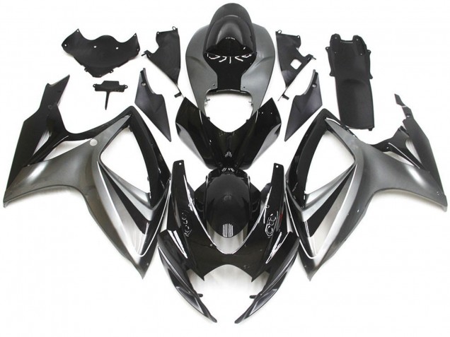 06-07 Estilo Especial OEM Plateado & Negro GSXR 600-750 Carenado 06-07 Estilo Especial OEM Plateado & Negro GSXR 600-750 Carenado