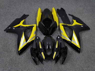06-07 Estilo Negro & Amarillo OEM GSXR 600-750 Carenado