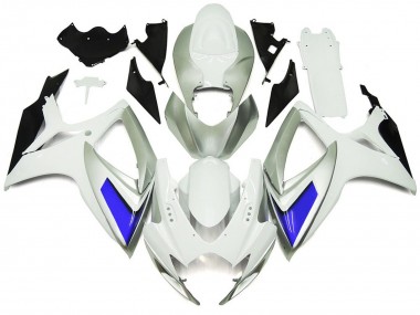 06-07 Estilo Plateado Blanco & Azul Brillante GSXR 600-750 Carenado