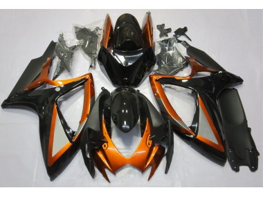 06-07 Naranja Brillante & Negro GSXR 600-750 Carenado