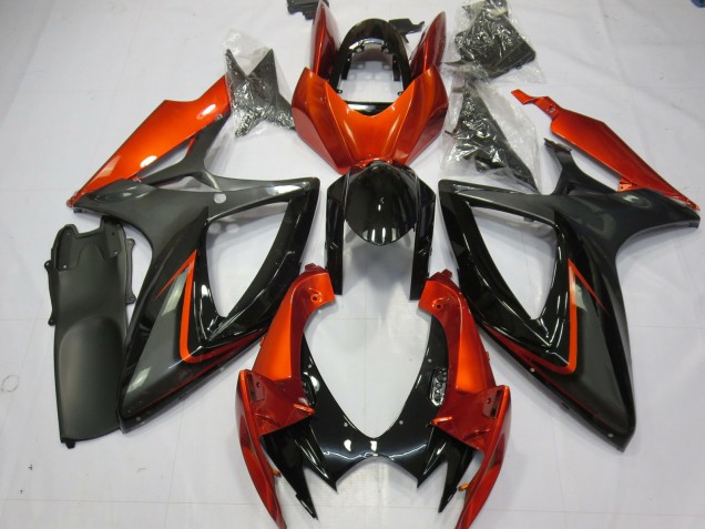 06-07 Naranja Quemado & Gris GSXR 600-750 Carenado 06-07 Naranja Quemado & Gris GSXR 600-750 Carenado