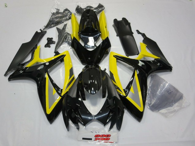 06-07 Negro & Amarillo GSXR 600-750 Carenado 06-07 Negro & Amarillo GSXR 600-750 Carenado