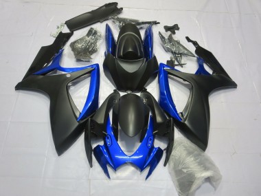 06-07 Negro Mate Azul Brillante GSXR 600-750 Carenado