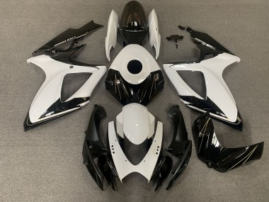 06-07 Negro Mate & Blanco Brillante GSXR 600-750 Carenado