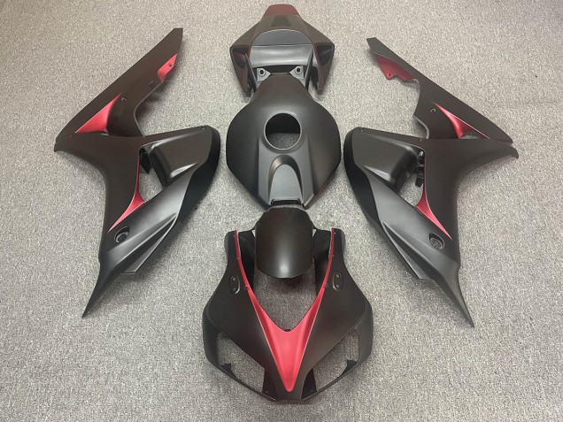 06-07 Negro Mate & Rojo CBR1000RR Carenado 06-07 Negro Mate & Rojo CBR1000RR Carenado
