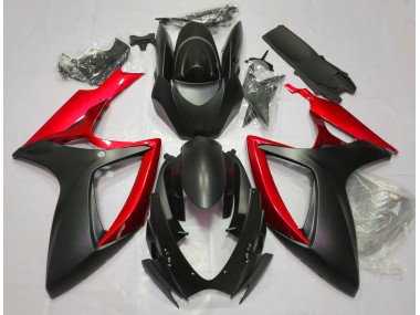 06-07 Negro Mate & Rojo GSXR 600-750 Carenado
