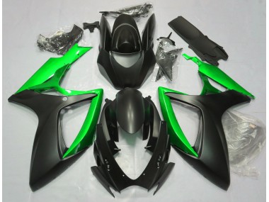 06-07 Negro Mate & Verde GSXR 600-750 Carenado