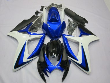 06-07 OEM Estilo Blanco Azul GSXR 600-750 Carenado