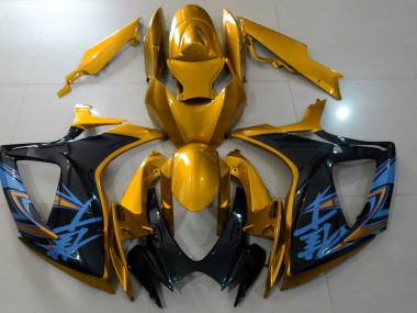 06-07 Oro Brillante & Negro GSXR 600-750 Carenado