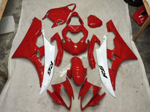 06-07 Rojo & Blanco R6 Carenado 06-07 Rojo & Blanco R6 Carenado