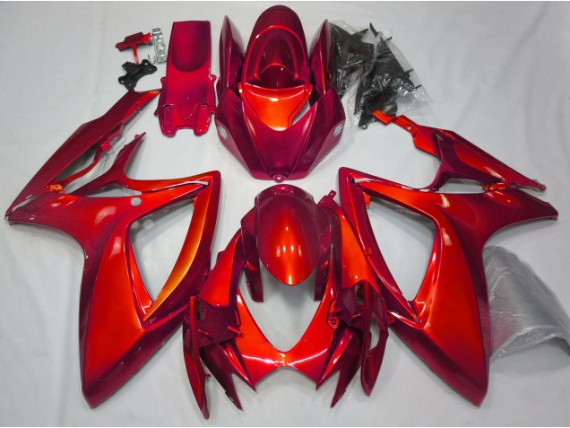 06-07 Rojo Brillante Liso GSXR 600-750 Carenado 06-07 Rojo Brillante Liso GSXR 600-750 Carenado