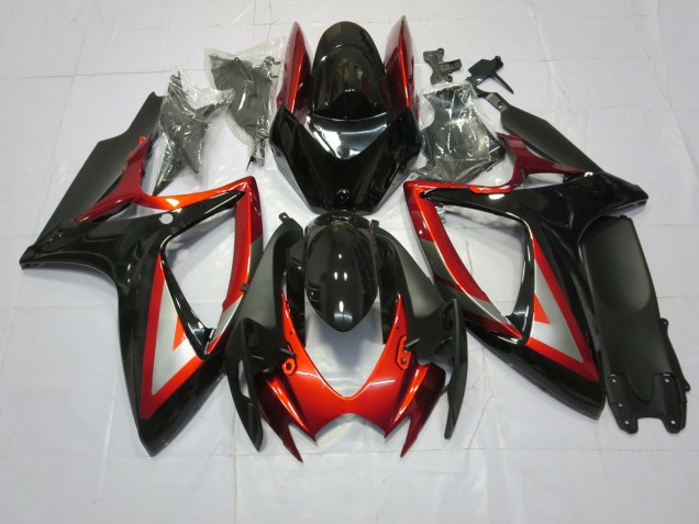 06-07 Rojo Intenso Negro GSXR 600-750 Carenado 06-07 Rojo Intenso Negro GSXR 600-750 Carenado