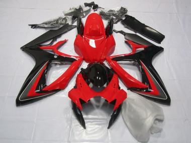 06-07 Rojo Negro & Gris GSXR 600-750 Carenado