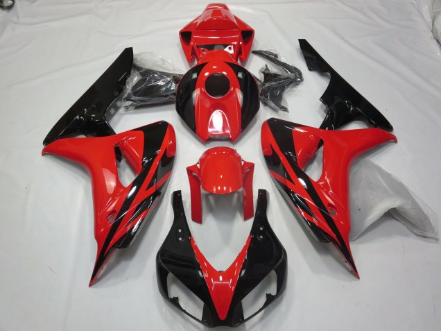 06-07 Rojo Negro OEM Estilo Sin Calcomanías CBR1000RR Carenado 06-07 Rojo Negro OEM Estilo Sin Calcomanías CBR1000RR Carenado