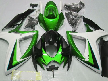 06-07 Verde Blanco GSXR 600-750 Carenado