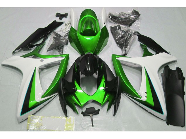 06-07 Verde Blanco GSXR 600-750 Carenado 06-07 Verde Blanco GSXR 600-750 Carenado