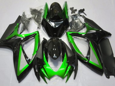 06-07 Verde Brillante & Negro GSXR 600-750 Carenado