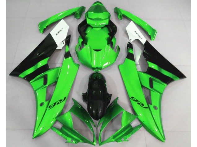 06-07 Verde Brillante & Negro R6 Carenado 06-07 Verde Brillante & Negro R6 Carenado