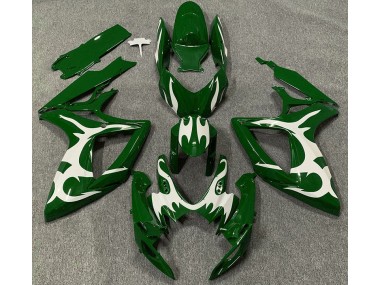 06-07 Verde Oscuro & Blanco GSXR 600-750 Carenado