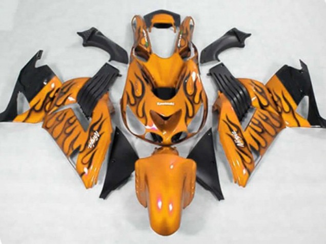 06-11 Amarillo Negro Llama ZX14R Carenado 06-11 Amarillo Negro Llama ZX14R Carenado