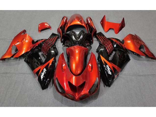 06-11 Naranja Quemado Negro ZX14R Carenado 06-11 Naranja Quemado Negro ZX14R Carenado