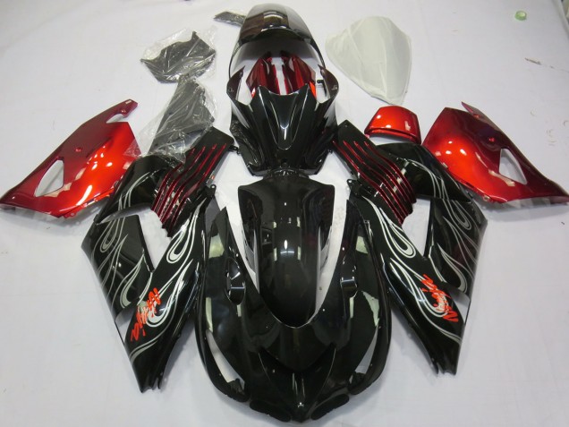 06-11 Negro Llama Rojo ZX14R Carenado 06-11 Negro Llama Rojo ZX14R Carenado