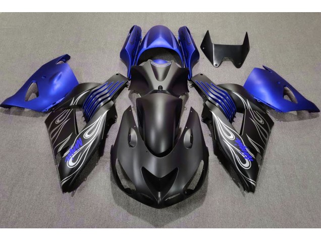 06-11 Negro Mate & Azul ZX14R Carenado 06-11 Negro Mate & Azul ZX14R Carenado