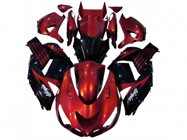 06-11 Rojo Brillante & Negro ZX14R Carenado 06-11 Rojo Brillante & Negro ZX14R Carenado
