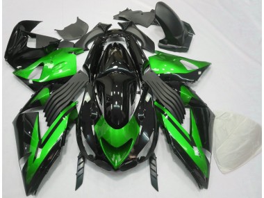 06-11 Verde Brillante & Negro Liso ZX14R Carenado