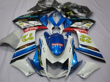 07-08 22 Blanco & Azul GSXR 1000 Carenado