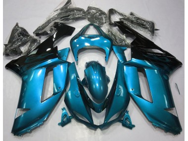 07-08 Azul Claro Brillante & Negro ZX6R Carenado