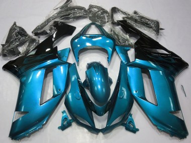 07-08 Azul Claro Brillante & Negro ZX6R Carenado