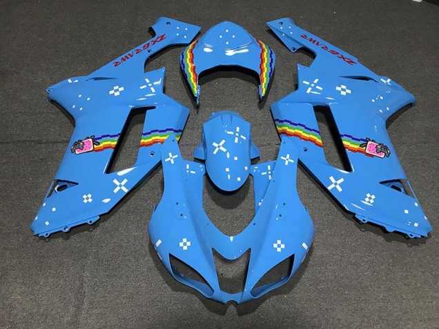 07-08 Azul Claro Personalizado ZX6R Carenado 07-08 Azul Claro Personalizado ZX6R Carenado