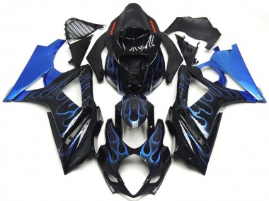 07-08 Azul & Negro Personalizados Llama GSXR 1000 Carenado