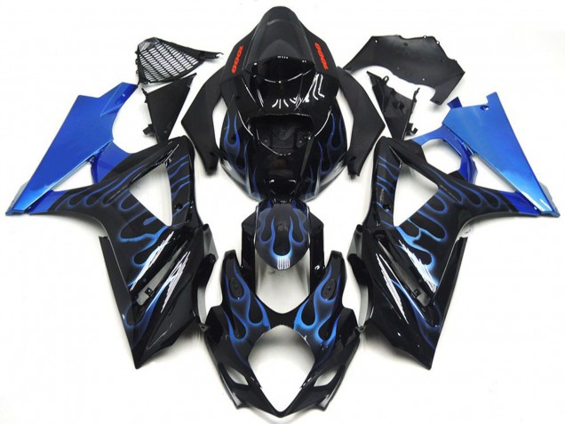 07-08 Azul & Negro Personalizados Llama GSXR 1000 Carenado 07-08 Azul & Negro Personalizados Llama GSXR 1000 Carenado