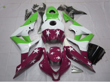 07-08 Barras & Estrellas Verdes & Granates CBR600RR Carenado