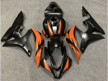 07-08 Diseño Negro Mate & Naranja CBR600RR Carenado