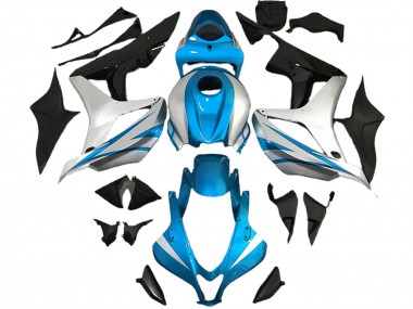 07-08 Estilo Azul Claro & Plateado OEM CBR600RR Carenado
