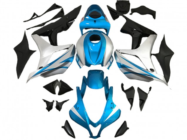 07-08 Estilo Azul Claro & Plateado OEM CBR600RR Carenado