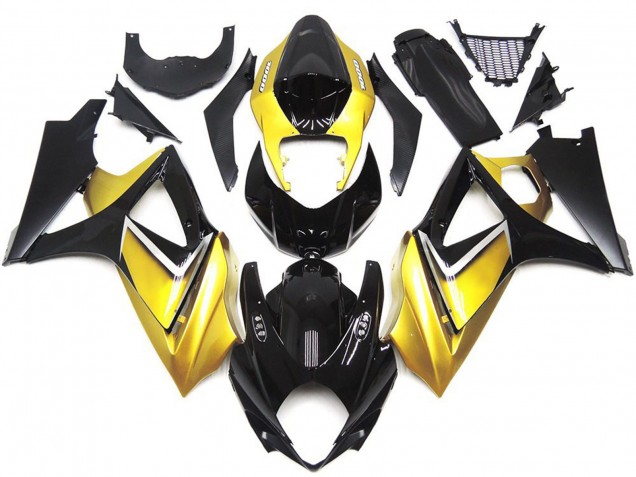 07-08 Estilo Personalizado OEM Amarillo Dorado GSXR 1000 Carenado 07-08 Estilo Personalizado OEM Amarillo Dorado GSXR 1000 Carenado