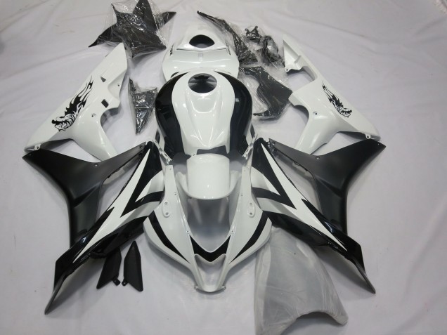 07-08 Estilo Personalizado OEM Blanco & Negro CBR600RR Carenado 07-08 Estilo Personalizado OEM Blanco & Negro CBR600RR Carenado
