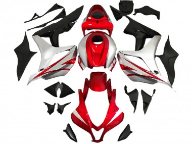07-08 Estilo Rojo & Plateado OEM CBR600RR Carenado